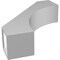 Ekena Millwork 5 1/2-in. W x 20-in. D x 24-in. H Westlake Architectural Grade PVC Knee Brace BRCP055X20X24WTL - alternate 4